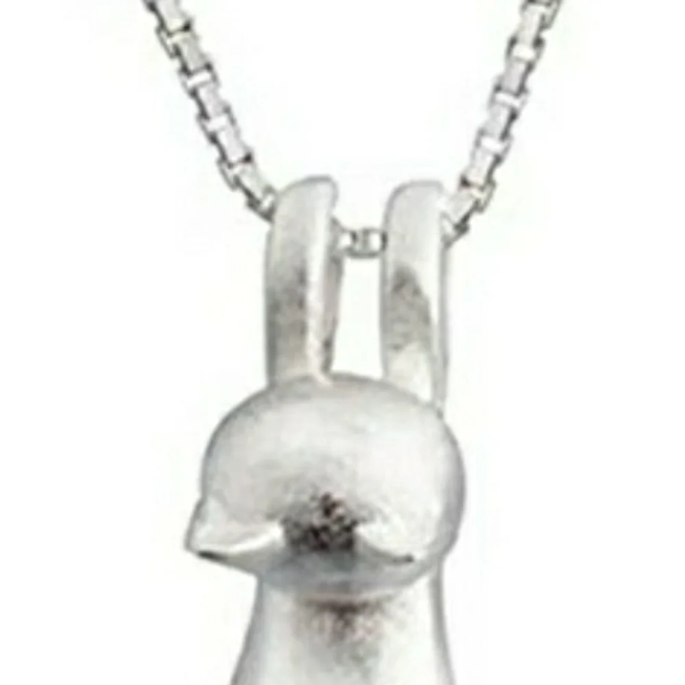 .925 Sterling Silver Cat Pendant w/ 16